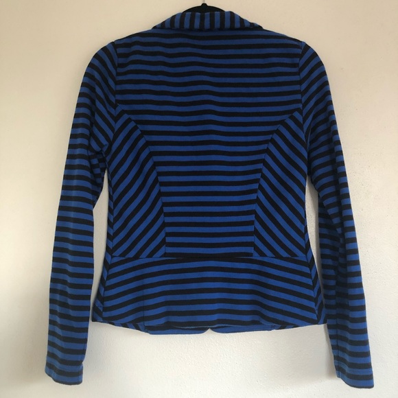 A.N.A Knit Blue and Black Strips Career Blazer. - Picture 2 of 8